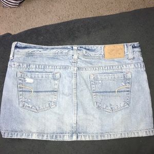 American Eagle Denim skirt distressed light wash